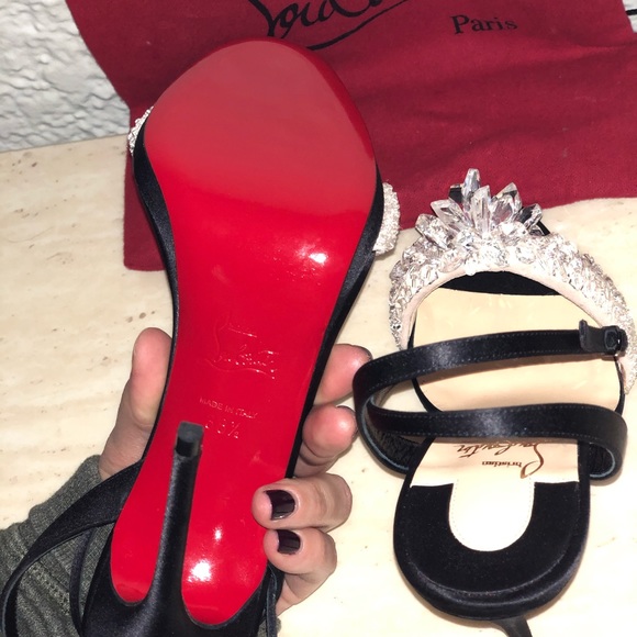 SOLD! Christian Louboutin Crystal Heels - Picture 6 of 8